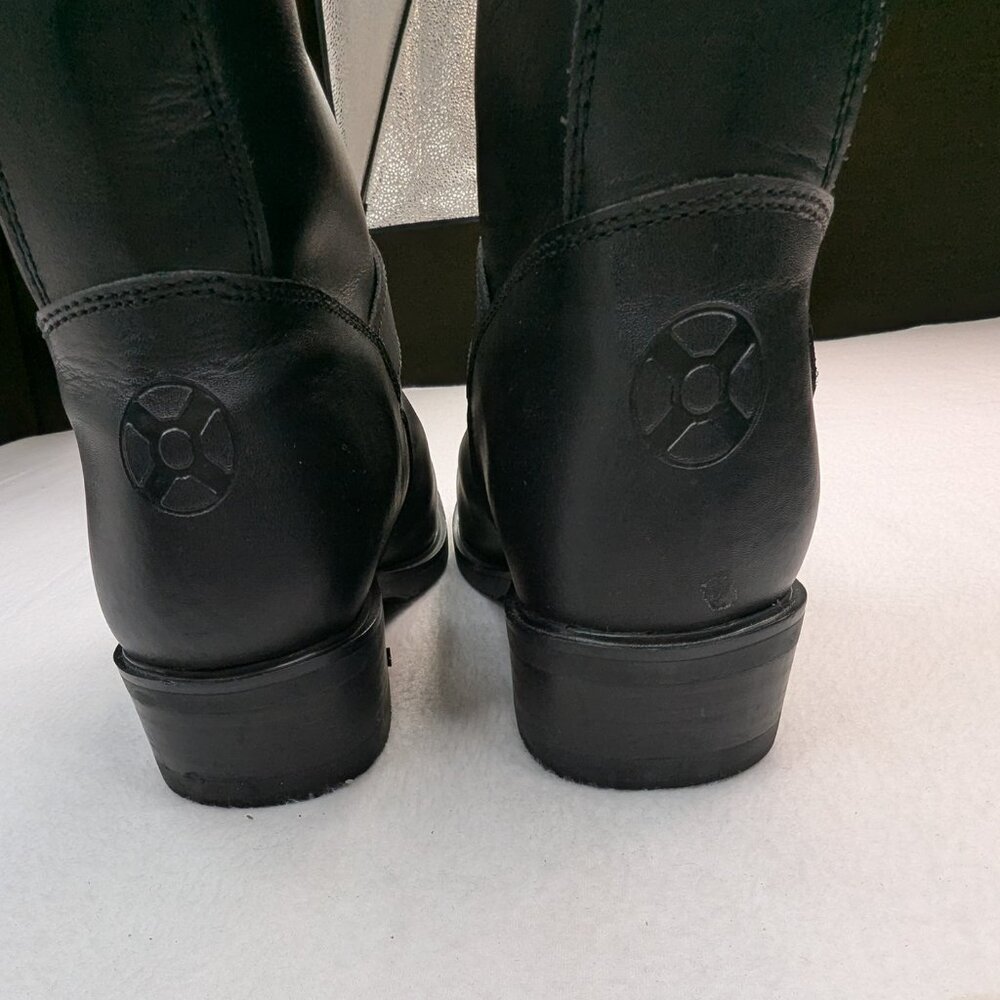 Men’s Oxford Cruiser Black Leather Motorcycle Boots Sz 43 US 9 - Picture 8 of 14
